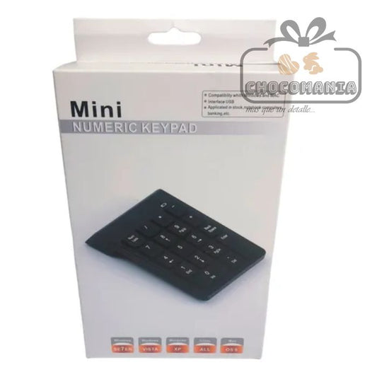 MINI TECLADO NUMERICO USB PORTATIL PARA LAPTOP INALAMBRICO - CHOCOMANIA