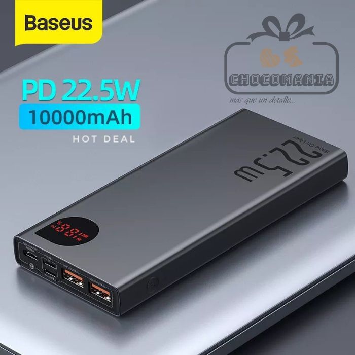 POWER BANK BASEUS 22,5W 1000mAh NEGRO CARGA RAPIDA - CHOCOMANIA