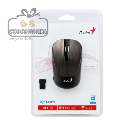 MOUSE GENIUS NX-7015 3 BOTONES INALAMBRICO GRIS - CHOCOMANIA