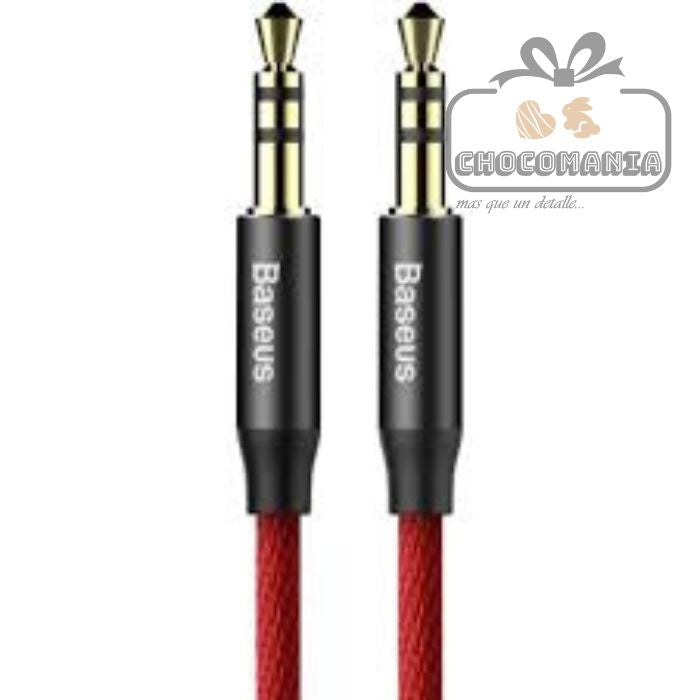 CABLE AUXILIAR AUDIO BASEUS YIVEN M30 ROJO - CHOCOMANIA