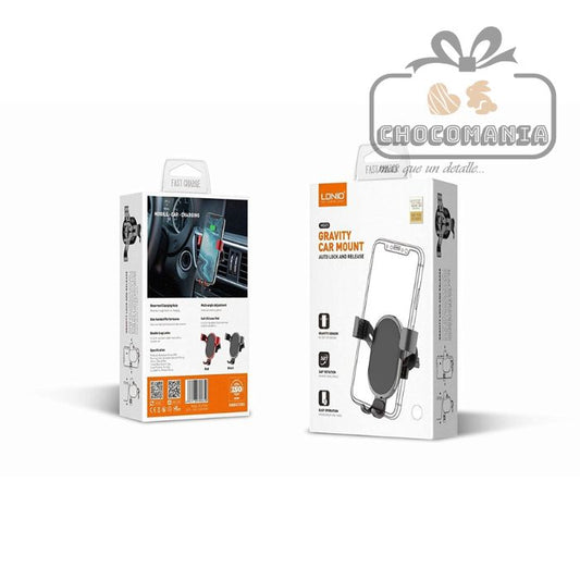 SOPORTE PARA CELULAR DE GRAVEDAD MG01 LDNIO NEGRO - CHOCOMANIA