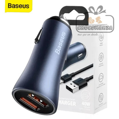 CARGADOR PARA AUTO BASEUS CCJDZ-C CARGA RAPIDA - CHOCOMANIA