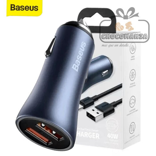 CARGADOR PARA AUTO BASEUS CCJDZ-C CARGA RAPIDA - CHOCOMANIA