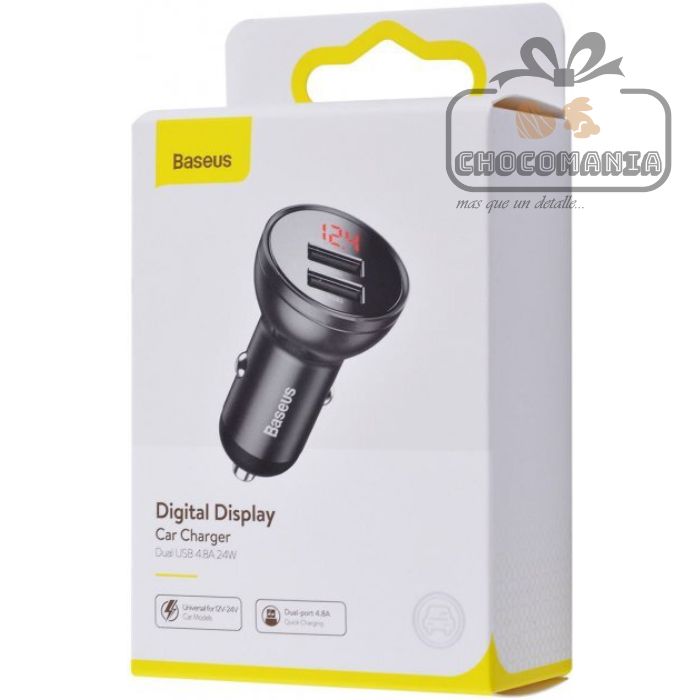 CARGADOR PARA AUTOS BASEUS CCBX-0G CARGA RAPIDA 24W - CHOCOMANIA