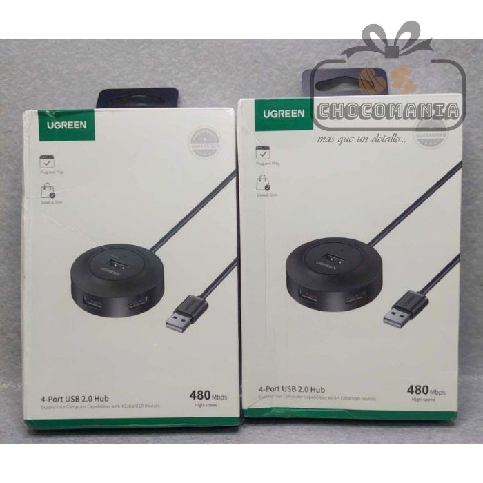 HUB UGREEN 4 PUERTOS USB 2.0 - CHOCOMANIA