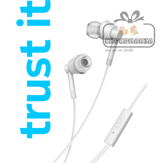 AUDIFONOS TIPO BOTON NOKIA CON CABLE Y MICRIFONO COLOR BLANCO - CHOCOMANIA
