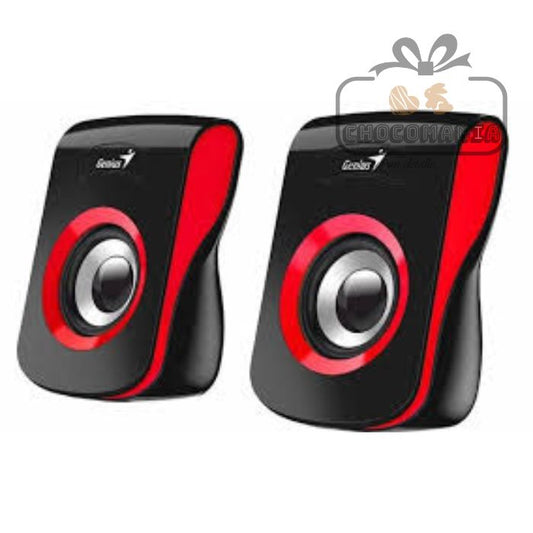 PARLANTES GENIUS SP-Q180 ROJO PARA COMPUTADOR - CHOCOMANIA