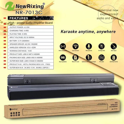 BARRA DE SONIDO RECARGABLE NEWRIXING NR-7013C - CHOCOMANIA