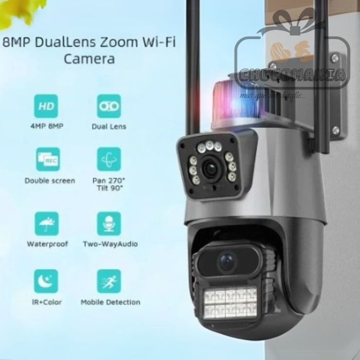Cámara De Seguridad Robótica Para Exteriores IP66 Modelo CHE-1050 - CHOCOMANIA
