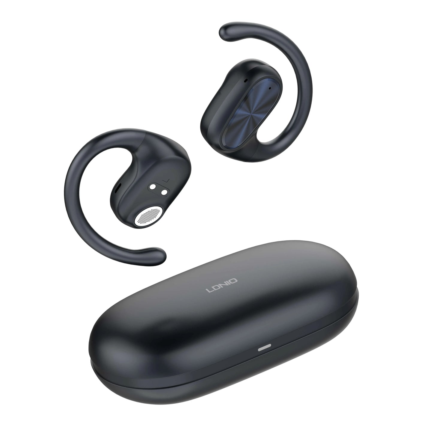 LDNIO T07 con BT 5.3, baja latencia, control táctil y estuche 500 mAh (USB-C). Reducción de ruido y diseño cómodo. Envíos a todo el Perú.