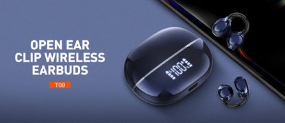 LDNIO T09 con BT 5.4, baja latencia, control táctil y estuche 400 mAh (USB-C). Diseño abierto con clip y reducción de ruido. Envíos a todo el Perú.
