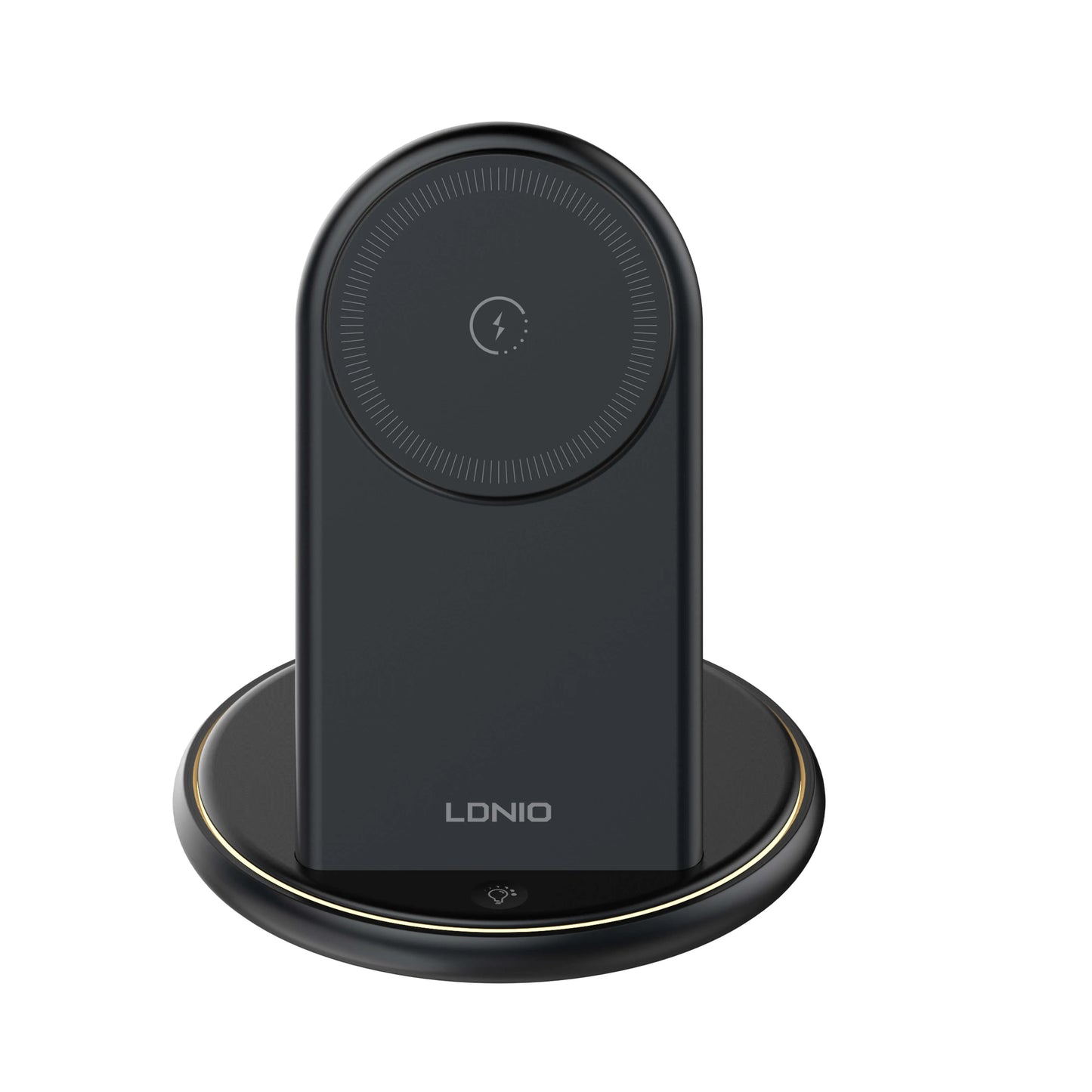 Organiza tu velador/escritorio con la LDNIO WL02: Qi 15W, reloj 2.5W, earbuds 5W, imán N52 y luz LED 3W. Menos cables, más orden.