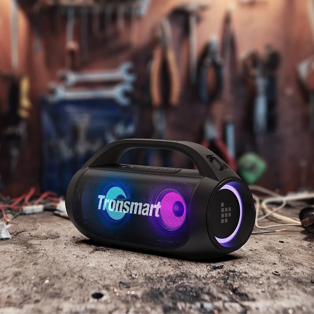 Parlante Bluetooth Tronsmart Bang SE de 40W con sonido potente y portátil. Ideal para reuniones, playa y uso en exteriores.