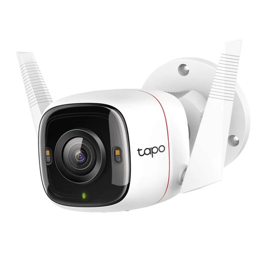 Cámara exterior Tapo C320WS con 2K QHD, visión nocturna a color, conexión Wi-Fi o cable, audio bidireccional, detección y alarma. ¡Compra segura!